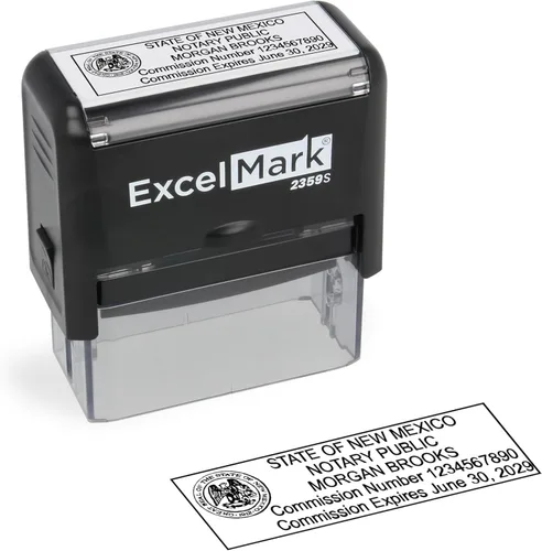 Miniatura 88 de ExcelMark Sello Notarial para los 50 Estados - Sello Oficial del Estado - Texas Negro