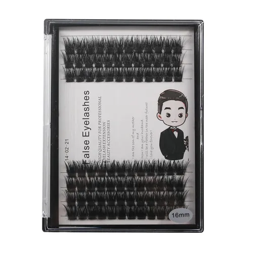 Miniatura 6 de Bodermincer 84 racimos de pestañas postizas en racimo D, pestañas postizas de volumen, extensiones de pestañas naturales, efecto 3D, banda unida