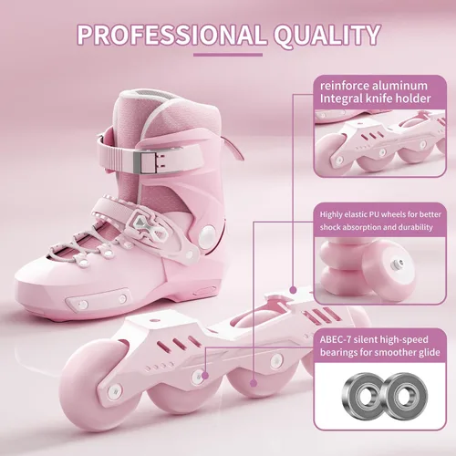 Miniatura 5 de SWAY Patines en línea ajustables para niños, adolescentes y adultos, ruedas iluminadas de alto rendimiento, patines en línea ideales para niños