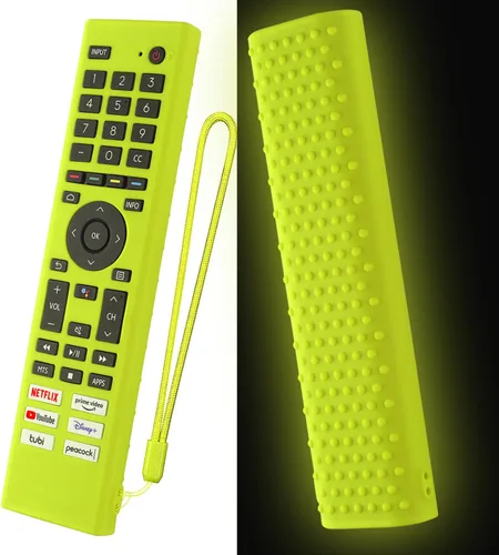 Miniatura 11 de Hisense ERF3J80H ERF3G80H ERF3F80H - Funda de silicona para control remoto Hisense 4K UHD Android Smart TV, a prueba de golpes, con cordón (negro)