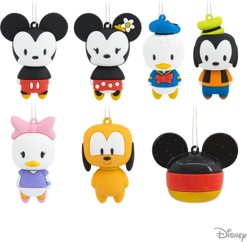 Miniatura 8 de Hallmark Adornos de Navidad de Disney Mickey Mouse Misterio, Resistente a Romper, Juego de 2
