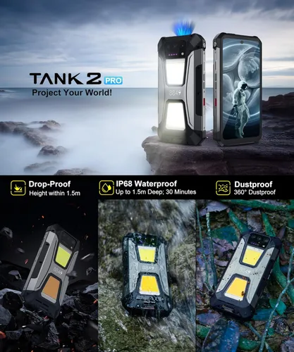 Miniatura 14 de 8849 Tank 2 Pro Smartphone Resistente Desbloqueado, 24+512GB/1TB Android 14 Teléfono Celular Resistente con Proyector, 6.79’’ 4G Teléfonos Móviles
