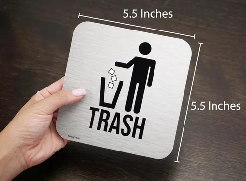 Miniatura 2 de Imanes de reciclaje y basura para botes de basura de cocina y contenedores de reciclaje, combo de imanes de basura y reciclaje para interiores