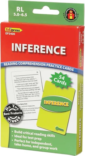 Edupress Tarjetas de comprensión de lectura, inferencia, nivel: 5.0-6.5 (EP-3400)
