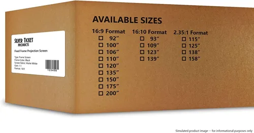 Miniatura 8 de Silver Ticket Products STR Series - Marco fijo de cine en casa de 6 piezas, 4K / 8K Ultra HD, HDTV, HDR y pantalla de proyección de películas 3D