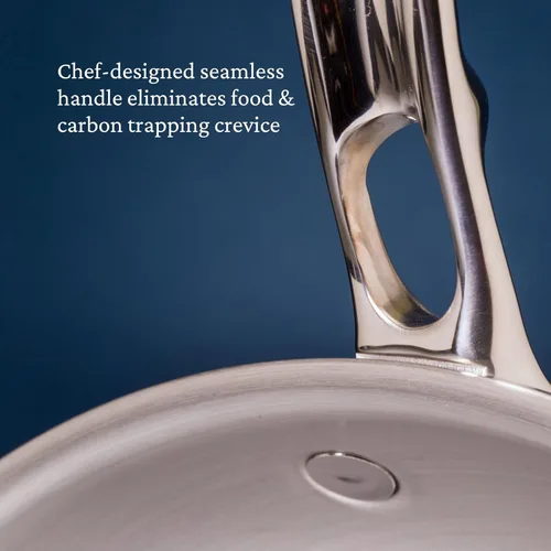 Miniatura 5 de Thomas Keller Insignia by Hestan - Calentador de mantequilla de acero inoxidable de 0.75 cuartos de galón, compatible con placa de inducción