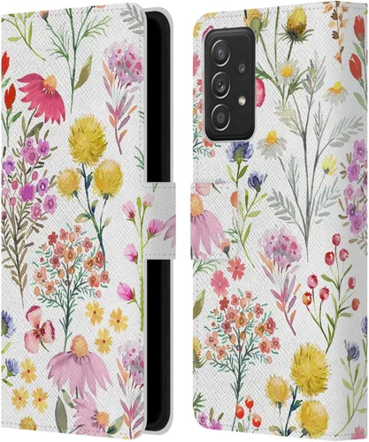 Miniatura 10 de Head Case Designs Officially Licensed Ninola Artsy Ink Flowers Botanical Patterns Leather Wallet Case Compatible with Samsung Galaxy A53 5G (2022)