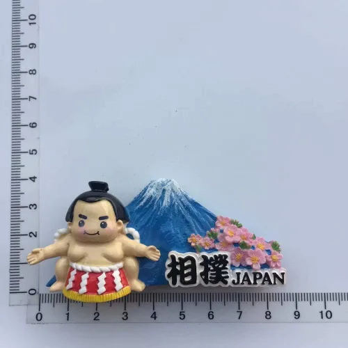 Miniatura 5 de Mount Fuji Sumo Japón imán 3D resina nevera imán recuerdo viaje ciudad colección