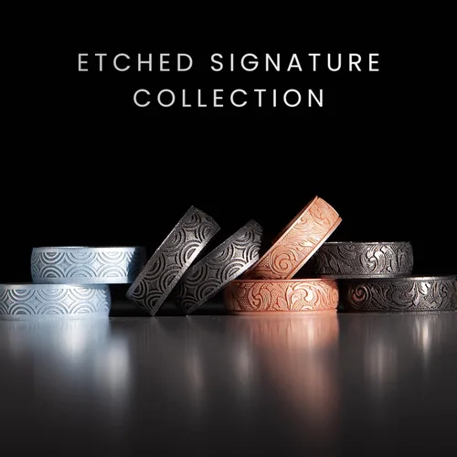 Miniatura 11 de Enso Rings Signature Etched Collection - Anillos clásicos de silicona grabados - Diseño cómodo y flexible - Fabricado en Estados Unidos