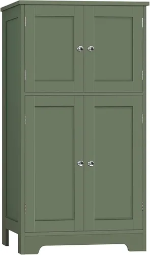 Miniatura 19 de TEENFON Armario de despensa de 43 pies de alto con 4 puertas, armario de cocina con 6 estantes de puerta, armario de almacenamiento-despensa