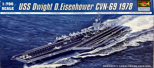 Trumpeter 1/700 USS Dwight D. Eisenhower CVN69 Kit modelo de portaaviones 1978