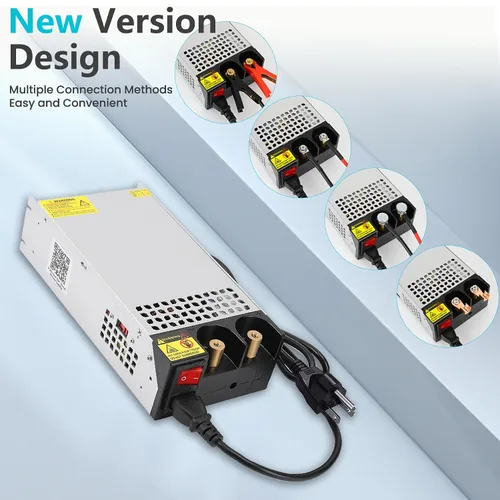 Miniatura 3 de Fuente de alimentación DC 12V 100A 1200W, adaptador convertidor transformador de 110V AC a 12V DC 100amp 1200W fuente de alimentación conmutada