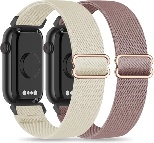 Paquete de 2 bandas elásticas de nailon de 0.63 pulgadas compatibles con FITVII HM08/MorePro HM08/Amzhero-Runfit D26/KALINCO Slim Fitness Tracker