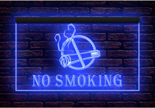 Miniatura 9 de 120016 - Letrero de neón con luz LED para prohibición de cigarrillos en la zona de no fumar (12 x 8 pulgadas, 16 colores por control remoto)