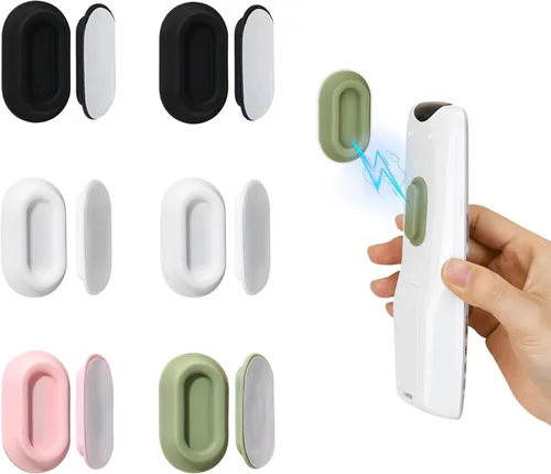 Miniatura 8 de XYOFUN Soporte magnético para control remoto de pared, 4 unidades, organizador autoadhesivo sin taladros para aire acondicionado y controles remotos