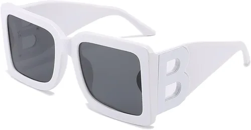 Miniatura 34 de PORADAY Gafas de sol cuadradas grandes de moda para mujeres y hombres, marco grueso negro de lujo, gafas de sol modernas con montura grande