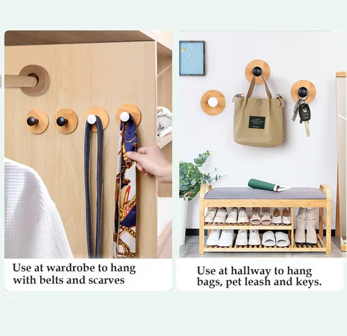 Miniatura 6 de Ganchos autoadhesivos, ganchos para bata, ganchos reutilizables sin costuras, ganchos adhesivos resistentes, ganchos de utilidad para dormitorio