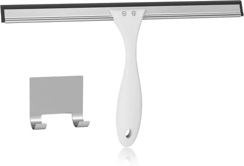 Miniatura 14 de AmazerBath Escobilla para puerta de cristal de ducha, escobilla de ducha para puertas de cristal, escobilla multiusos con gancho para puertas