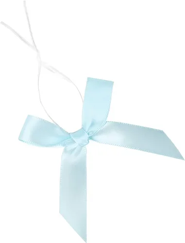 Miniatura 9 de Paquete de 50 lazos blancos para corbata, lazos preatados, lazos de satén de Navidad para bolsas de golosinas, lazos de embalaje para dulces