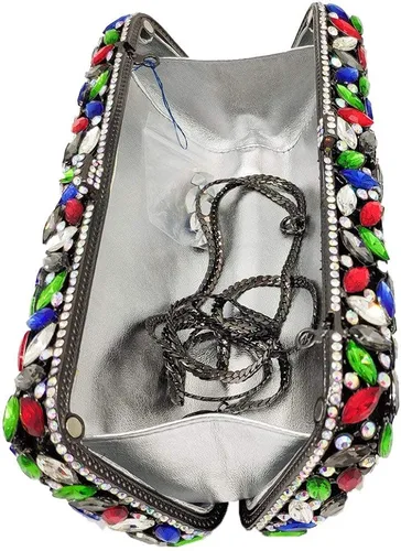 Miniatura 6 de Bolso de mano de cristal brillante para mujer bolso Minaudiere