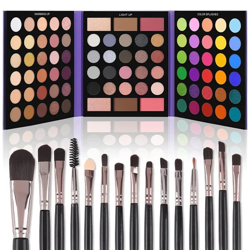Miniatura 12 de UCANBE Paleta de sombra de ojos desnudos de 60 colores, paleta de maquillaje de desnudos neutros cálidos, brillo mate natural, sombras de ojos