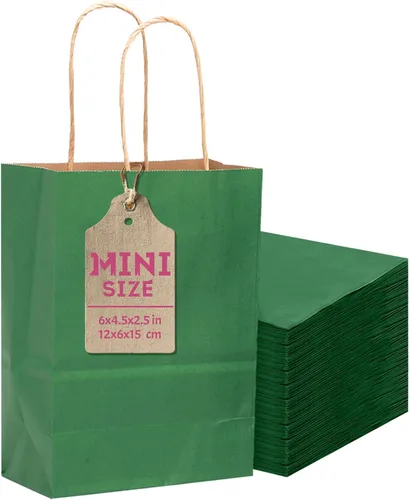 Miniatura 10 de qiqee Paquete de 50 bolsas de regalo de papel negro con asas a granel 13"x10.3"x4.6" bolsas de favor para fiestas de tamaño grande múltiples usos