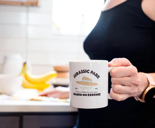 Miniatura 4 de Surreal Entertainment Jurassic Park - Taza de café de cerámica sin gastos Colección oficial de la película Steven Spielberg Taza de gran