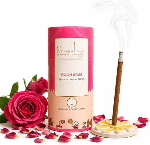 Miniatura 8 de Nirmalaya Combo de palitos de sándalo prémium para el hogar 40 palitos de dhoop y 40 varillas de incienso para oración, fragancia del hogar