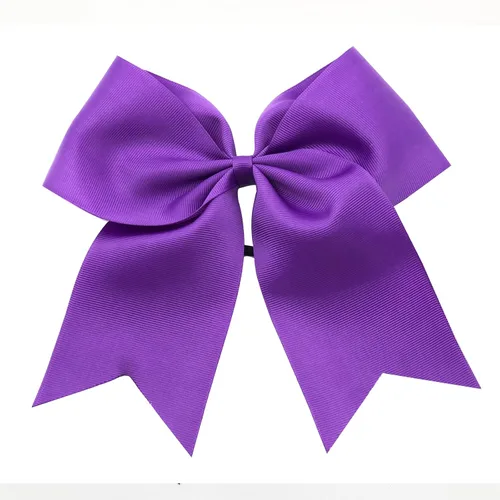 Miniatura 5 de 20 piezas lazos para porristas grandes de 8" para niñas, hechos a mano, cinta grosgrain, accesorios para el cabello para adolescentes, niñas, Púrpura