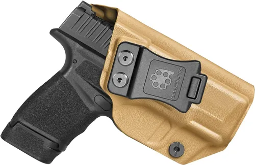 Miniatura 9 de Amberide IWB - Funda Kydex para Springfield Armory Hellcat, transporte oculto microcompacto, sin óptica/sin láser, inclinación ajustable, retención