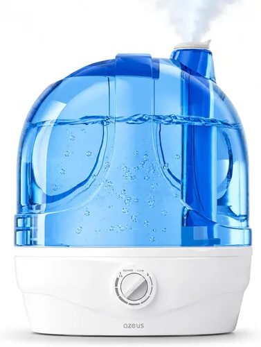 AZEUS Humidificador ultrasónico de niebla fría de gran capacidad de 2.8 litros, potente control de humedad para espacios cómodos, dura hasta 30