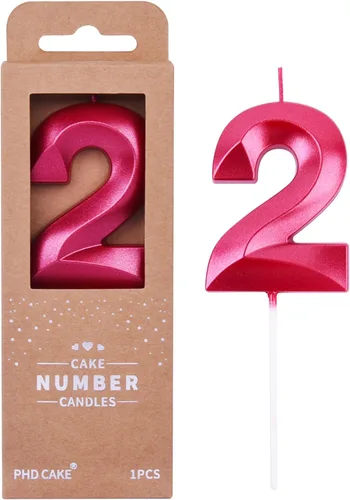 Miniatura 23 de PHD CAKE Velas de cumpleaños de 2 números de 7 cm de oro con diamantes, velas de número dorado, velas de número para pastel, celebración de fiesta
