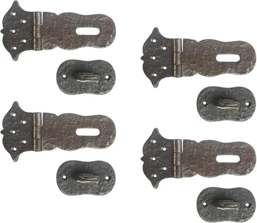 Miniatura 21 de Adonai Hardware "Paran" Cerrojo de bloqueo de seguridad de latón resistente (6 pulgadas x 1 paquete, latón satinado) para cofre del tesoro