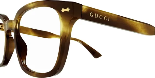 Miniatura 3 de Gucci Gafas vintage GG0184O 010 de 1.969 in para hombres y mujeres, paquete de cuidado de gafas Ocu-Kit, Habana claro