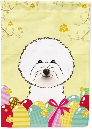 Miniatura 27 de Caroline's Treasures BB1920CHF - Bandera de caza de huevos de Pascua con diseño de bulldog francés, para casa, gran porche, para colgar en la pared