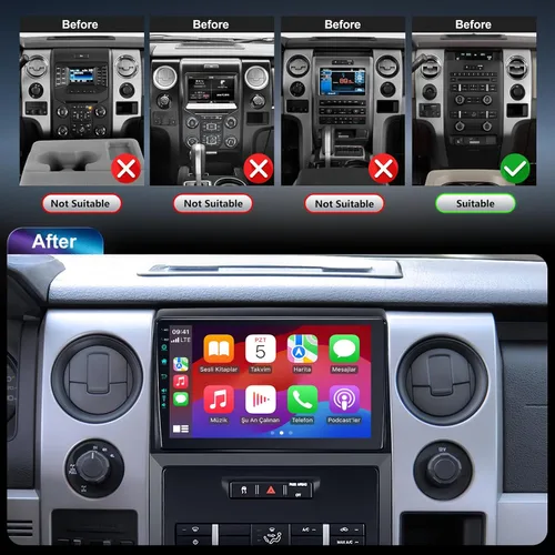 Miniatura 4 de Radio de coche de 9 pulgadas, actualización estéreo Android 13 para F150 2009-2012 con CarPlay Android Auto 1080P cámara de respaldo/BT5.4