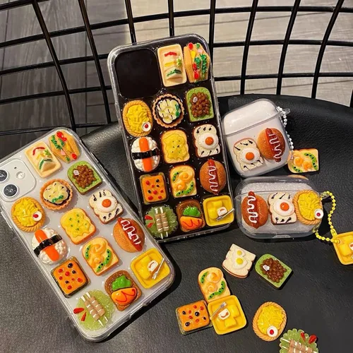 Miniatura 2 de Funda para Apple iPhone 17, 16, 15 Pro Max, 14, 13, 12, 11, diseño realista, bonita funda para teléfonos celulares para amantes de la comida