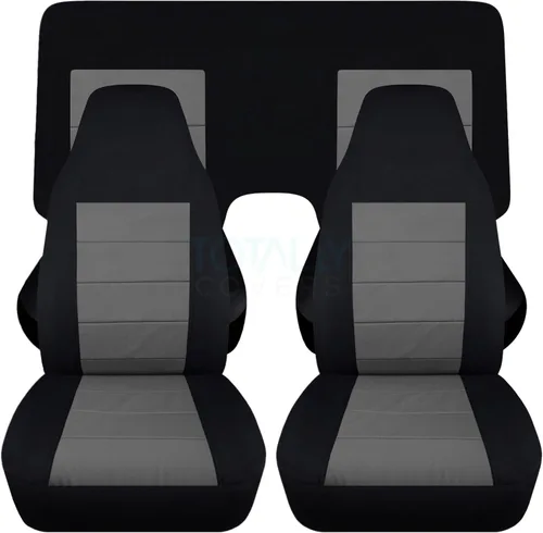 Miniatura 8 de Totally Covers Compatible con cubiertas de asiento para Chevy Camaro 1982-1992: Negro - Juego completo (23 colores) Cupé/Convertible Banco