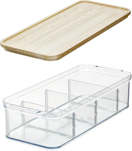 Miniatura 3 de iDesign Separadores de plástico reciclado, paquete de 3, The Rosanna Pansino Collection - 5.8 pulgadas, separadores transparentes