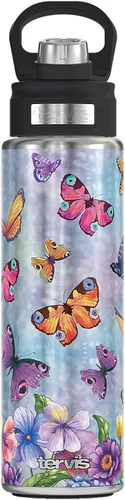 Miniatura 11 de Tervis Traveler Traveler Butterfly Garden - Vaso aislado de triple pared para viaje mantiene las bebidas frías y calientes, 20 onzas, acero