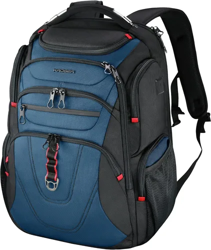 Miniatura 13 de KROSER Mochila para laptop compatible con TSA de 17.3 pulgadas XL, mochila para computadora resistente al agua, mochila de viaje para universidad
