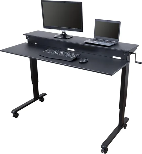 Miniatura 21 de DESK STORE - Escritorio para computadora ajustable para estar sentado o parado
