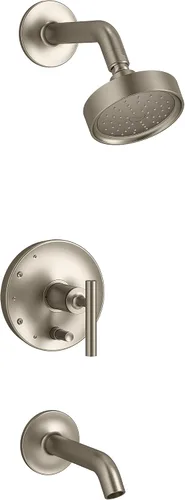 Miniatura 15 de Kohler K-T14420-4G-BL Purist Rite-Temp - Kit de molduras para bañera y ducha con manijas de palanca, 1.75 GPM, color negro mate