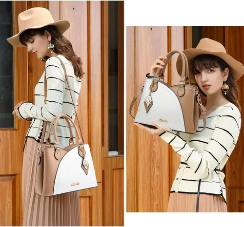Miniatura 3 de Bolsos y carteras para mujer de DAINAOTM, bolsos estilo tote de cuero PU, cartera de señora con asa superior, bolso cruzado, bolso de hombro PU