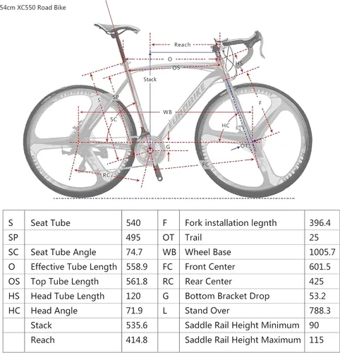 Miniatura 8 de Eurobike OBK XC550 - Bicicleta de carretera ruedas 700C 21 velocidades frenos a disco bicicleta para hombre o mujer