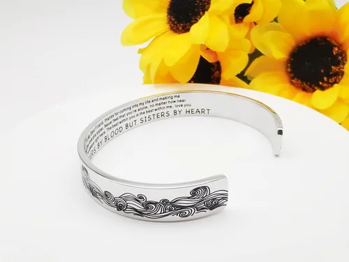 Miniatura 21 de Pulseras inspiradoras para mujer, joyería de acero inoxidable, con refranes, pulsera motivacional con mensaje oculto, pulseras grabadas para mejor
