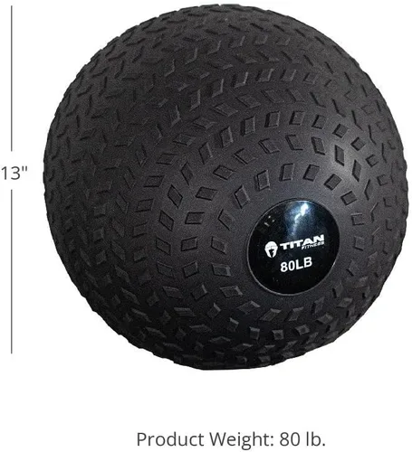 Miniatura 9 de Titan Fitness pelota de caucho Tread Slam, rebote muerto, peso para el entrenamiento - lanzar, atrapar, golpear, girar