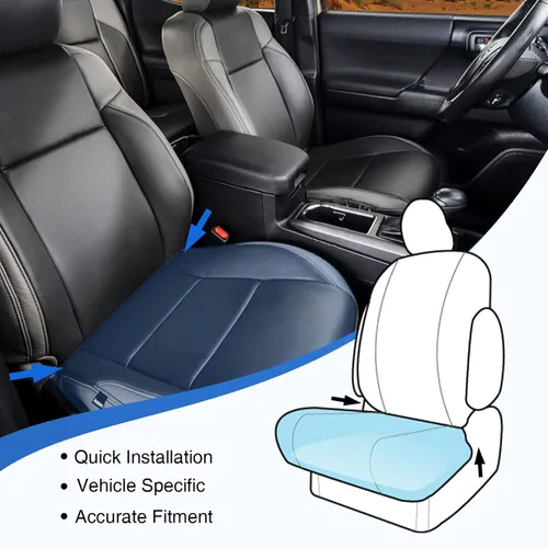 Miniatura 5 de A-Premium Funda de cuero para asiento de coche para conductor compatible con Ford F-150 2004-2008 FX4 Lariat STX XLT XL F-150 Heritage 2004 XL XLT