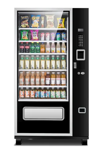 Miniatura 3 de Máquina expendedora grande de refrigerios EPEX con control de temperatura estratificado, negra EP-G654