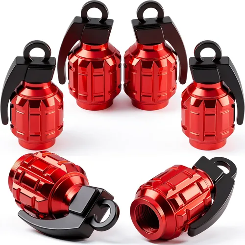 Miniatura 44 de 4 piezas tapas de vástago de válvula de neumático estilo bola 8, cubiertas universales de vástago de válvula de neumático con núcleo de cobre a